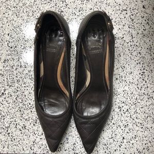 Burberry Brown Kitten Heel 38.5